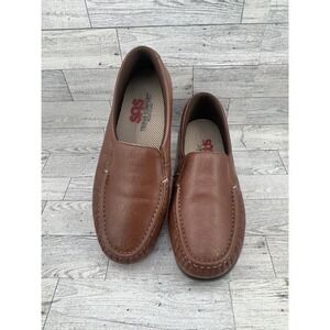 SAS Tripad Comfort Brown Leather Slip On Loafers Moc Toe Shoes Women Size 8.5W